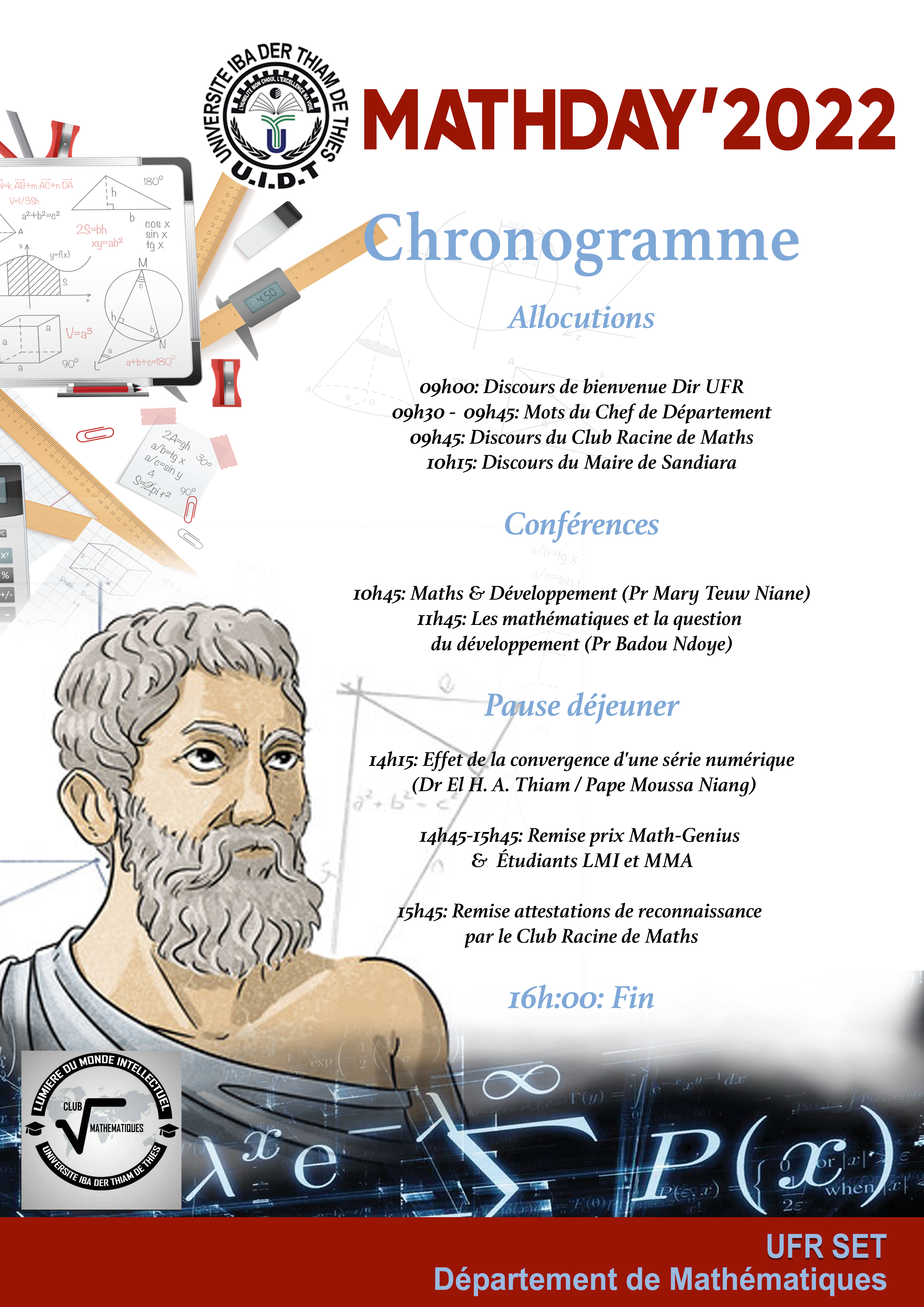Chronogramme Mathday 2022